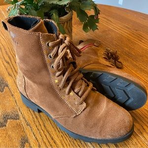 Sorel Youth Emilie Waterproof Short Lace Boot in Velvet Tan